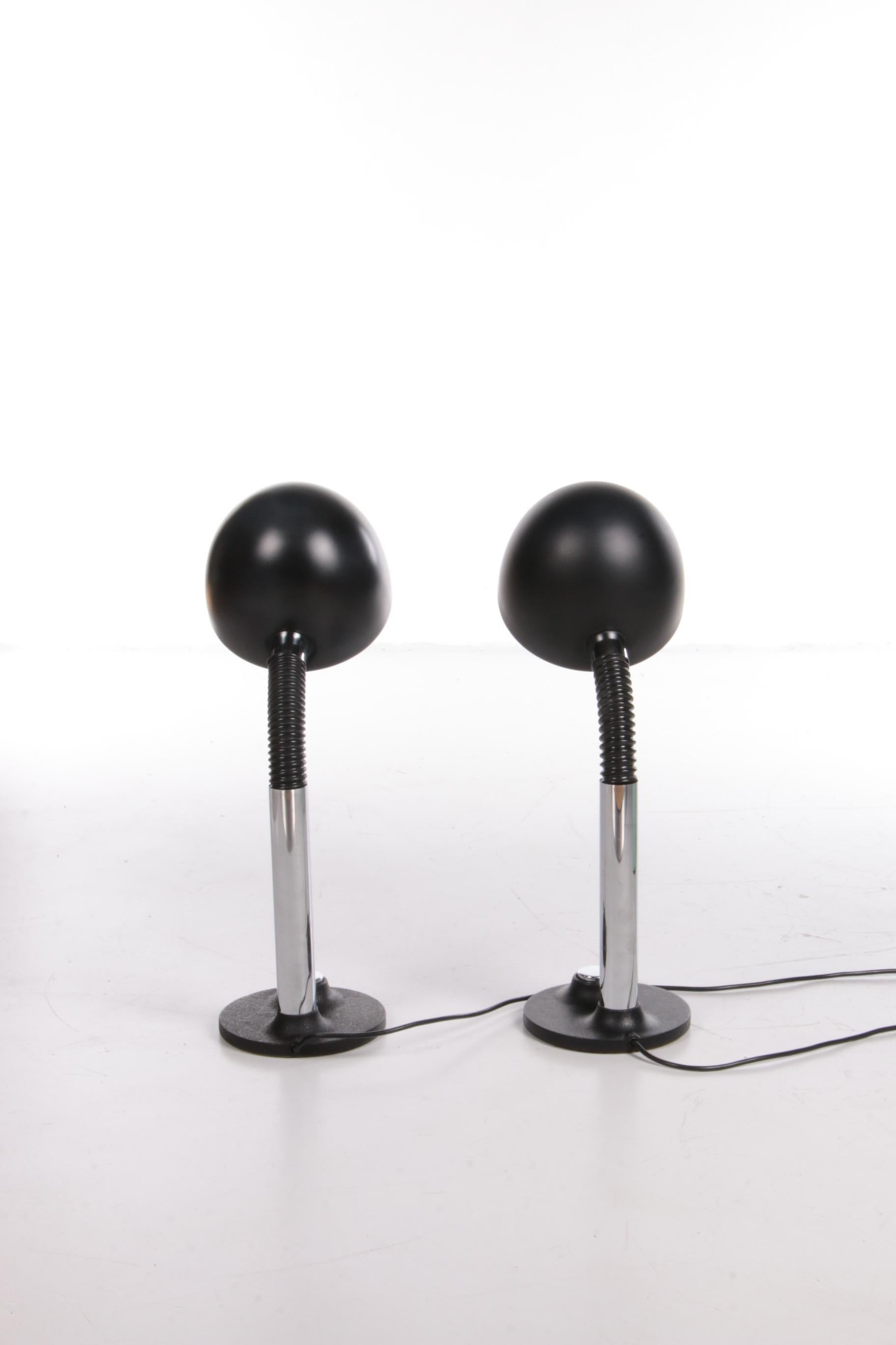Late 20th Century Vintage Set of 2 Desk Lamps by Egon Hillebrand, 1970s Germany For Sale