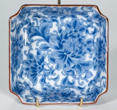 Vintage Set of 2 Japanese Bowls Arita Sometsuke Blue White Flowers Decor