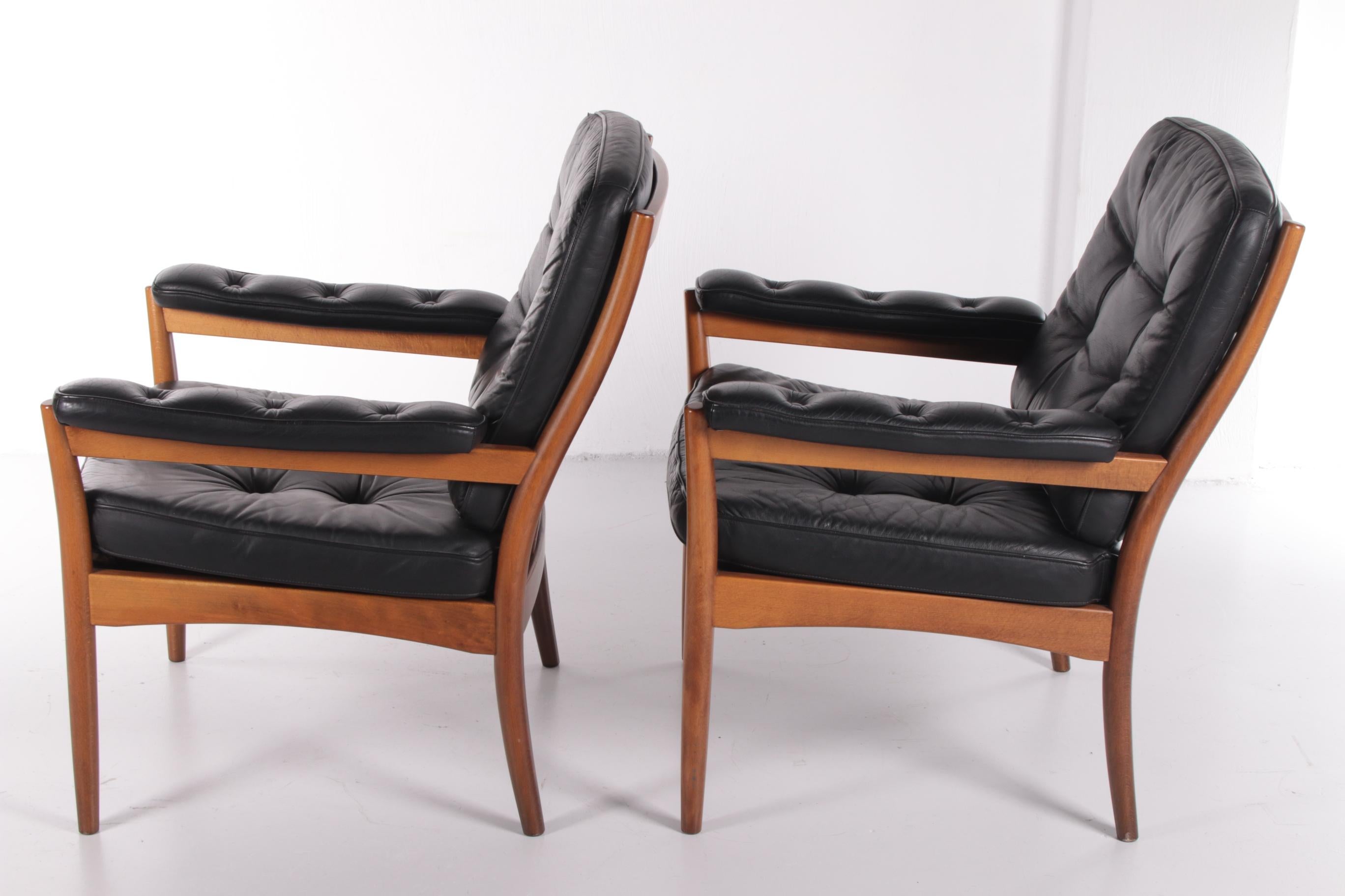 Swedish Vintage Set of 2 Lounge Chairs by Gote Mobler Nassjo, Sweden, 1970s