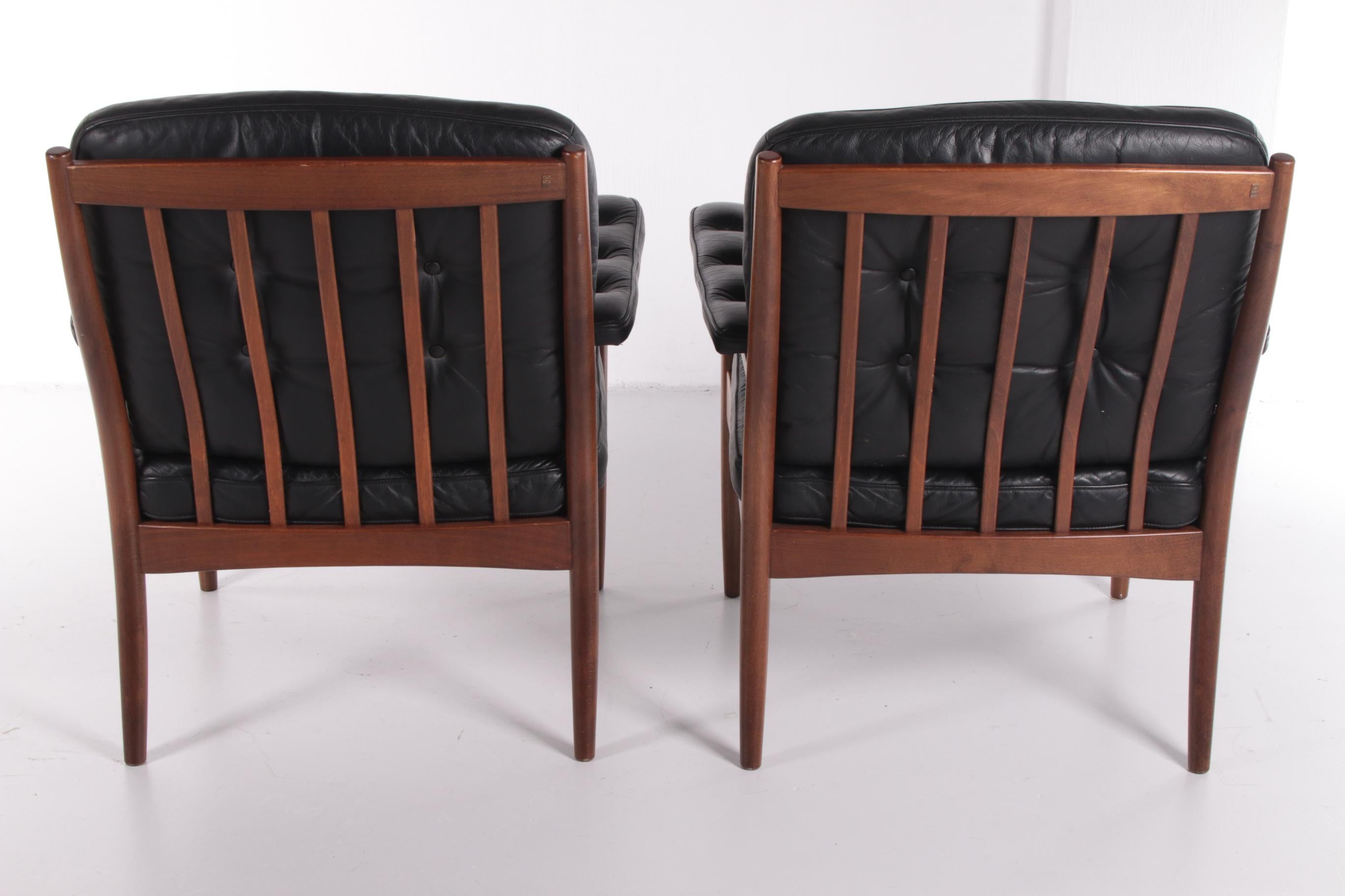 Vintage Set of 2 Lounge Chairs by Gote Mobler Nassjo, Sweden, 1970s In Good Condition In Oostrum-Venray, NL