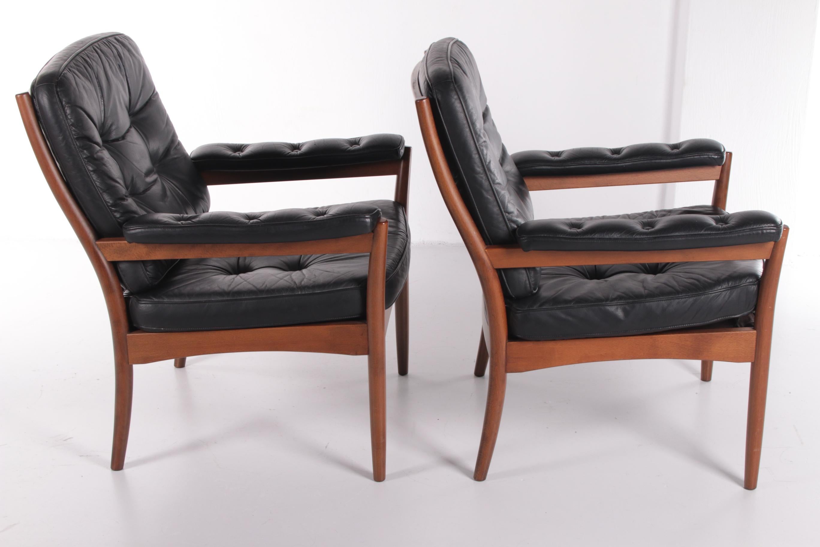 Late 20th Century Vintage Set of 2 Lounge Chairs by Gote Mobler Nassjo, Sweden, 1970s
