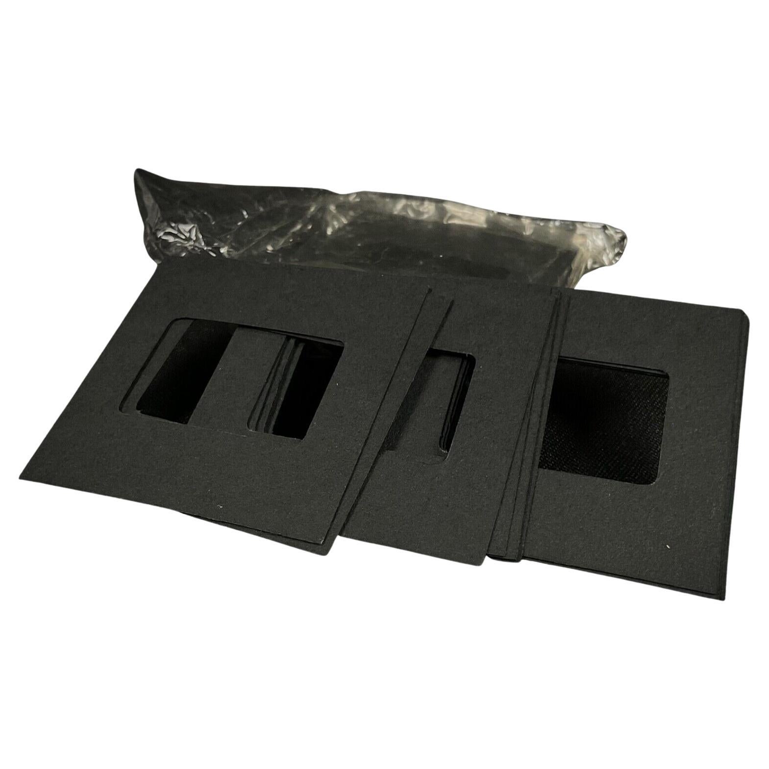 Vintage Set of 20 Black Slide Paper with 20 Covers - 2Y340