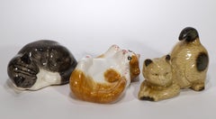 Conjunto Vintage de 3 Figuritas de Gato American Studio Pottery