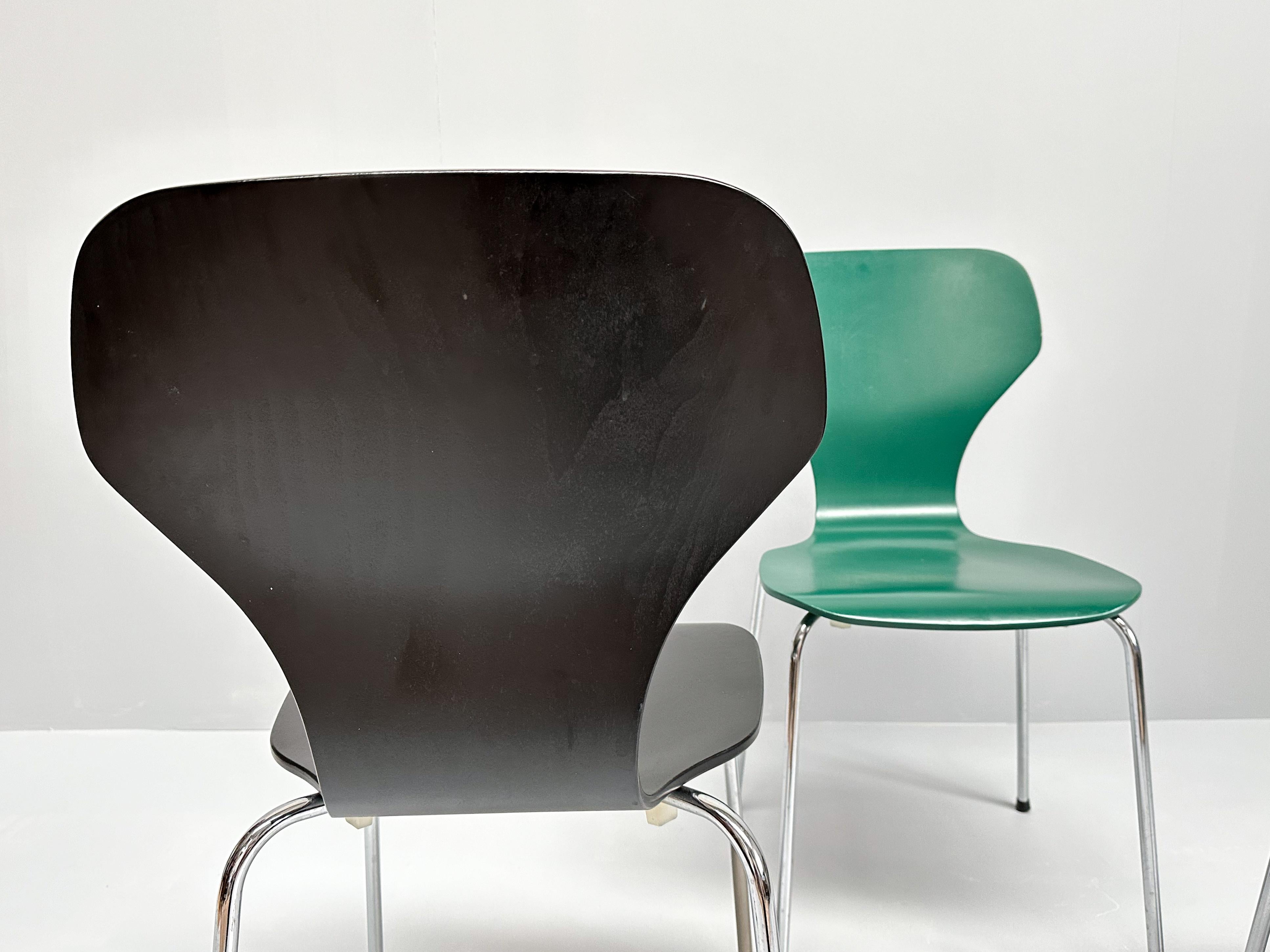 Vintage Satz von 3 dänischen modernen Stühlen von Phoenix, Dänemark 1990er Jahre. im Angebot 1