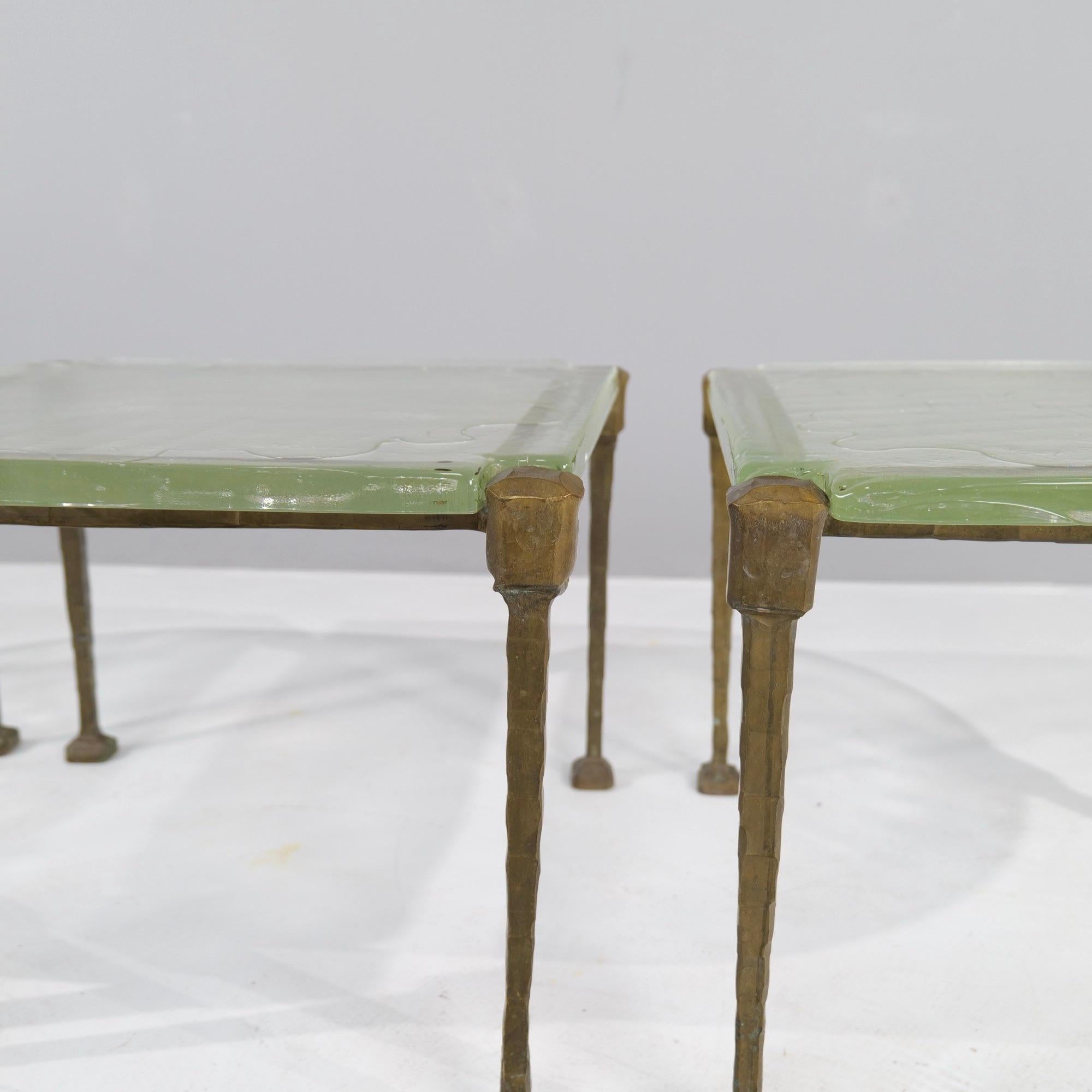 Late 20th Century vintage set forged bronzed tables attributed Lothar Klute 1980's Germany