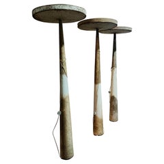 Vintage Set of 3 Iron Lamps, First Half of the 20th Century, Italy