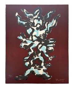 Set di 3 litografie vintage su carta Magnani "Albero della vita" di Jacques Lipchitz
