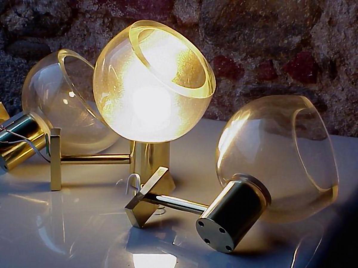 Vintage Set of 3 Wall Lamp Gold Inclusion Seguso Flavio Poli, Italy, 1960 For Sale 3