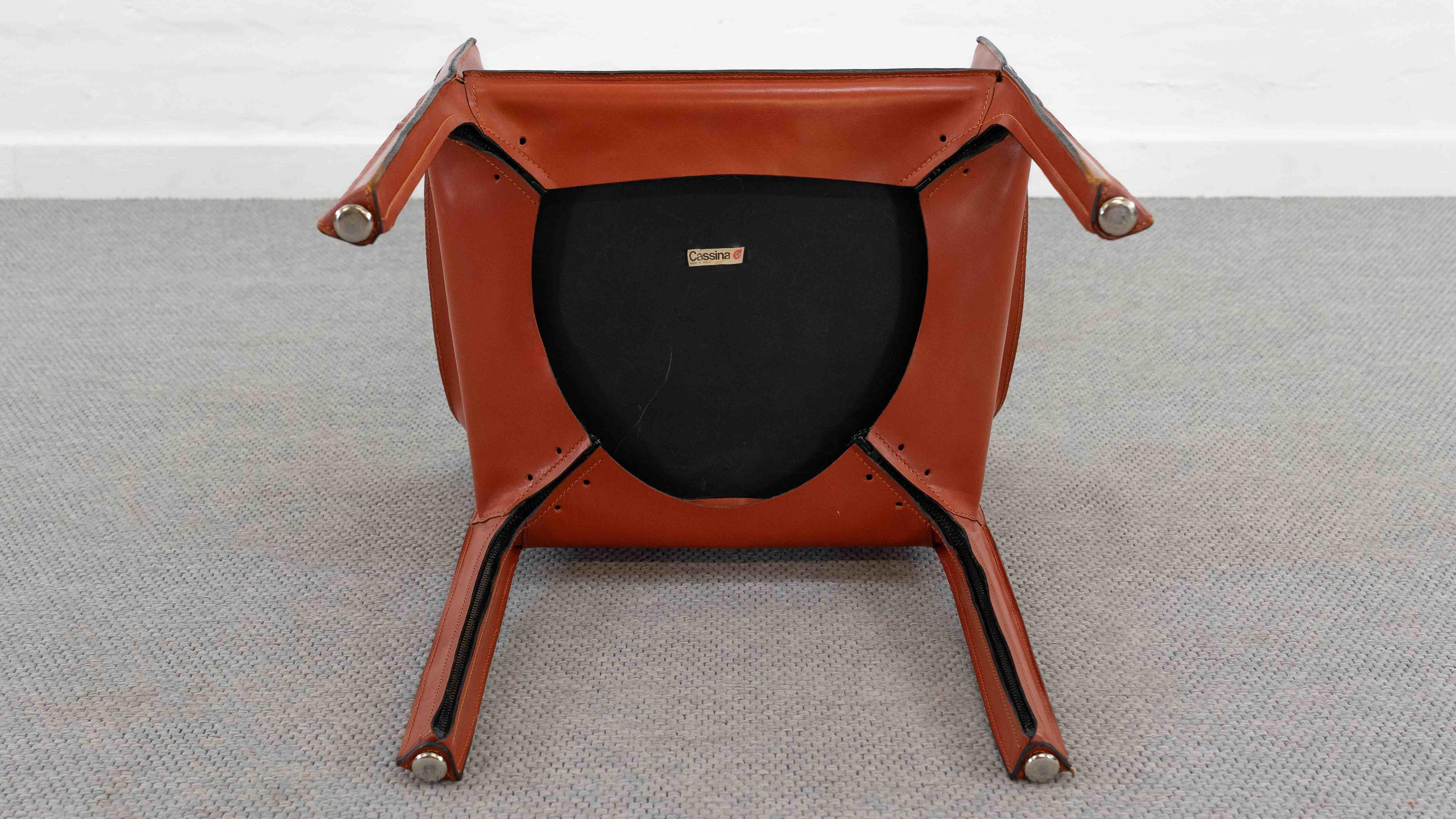 Vintage Set of 4 Cassina CAB 413 Armchairs by Mario Bellini, 1976 For Sale 9