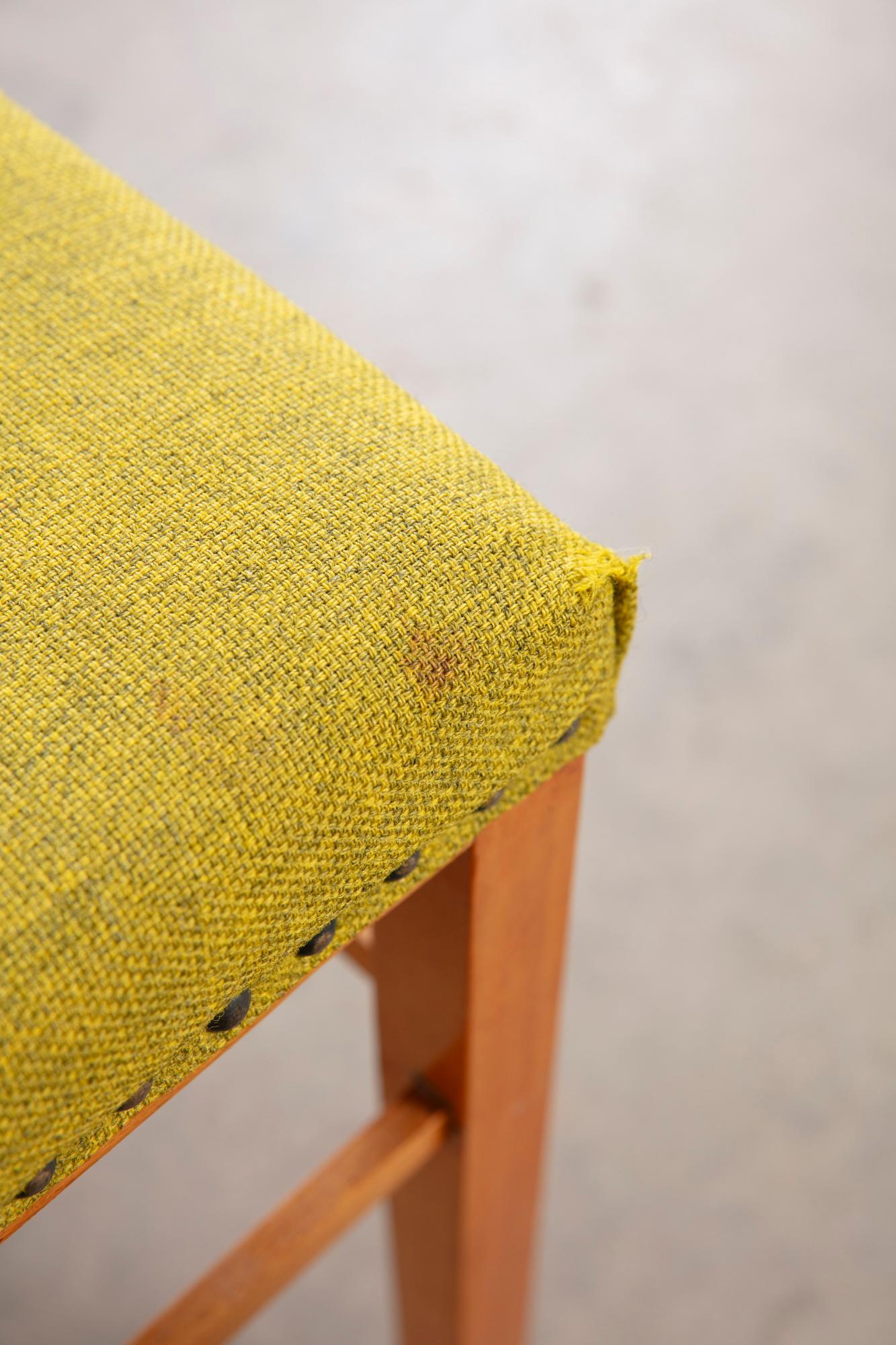 Mid-20th Century Vintage Set of 4 Danish Stools For Sale