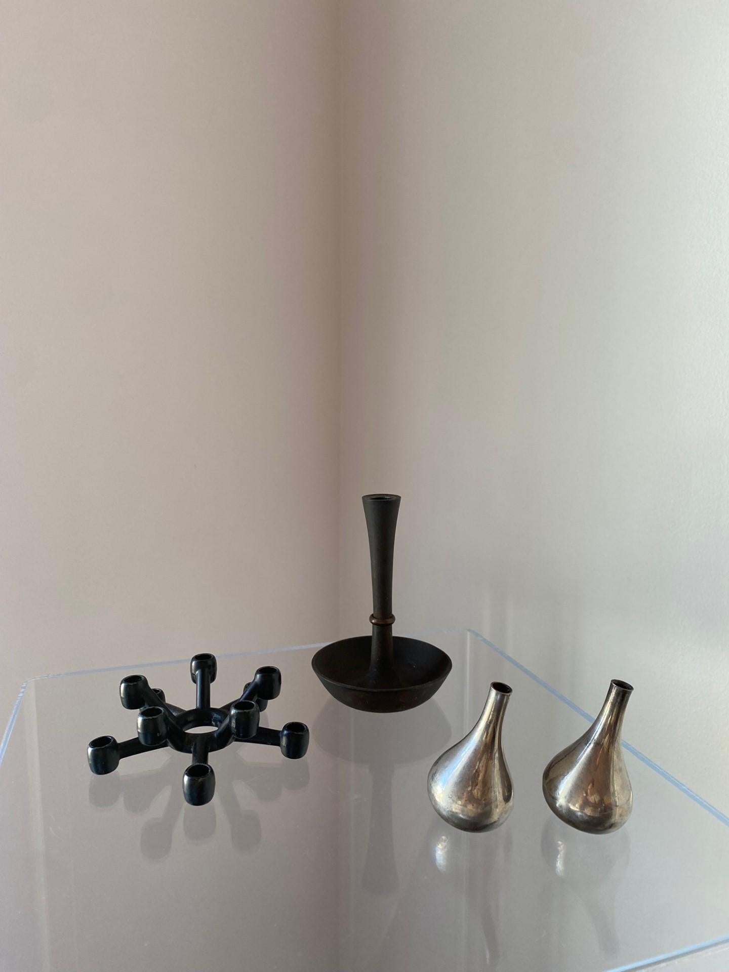 Set von 4 Dansk Mid-Century-Kerzenhaltern, Vintage  (Moderne der Mitte des Jahrhunderts) im Angebot