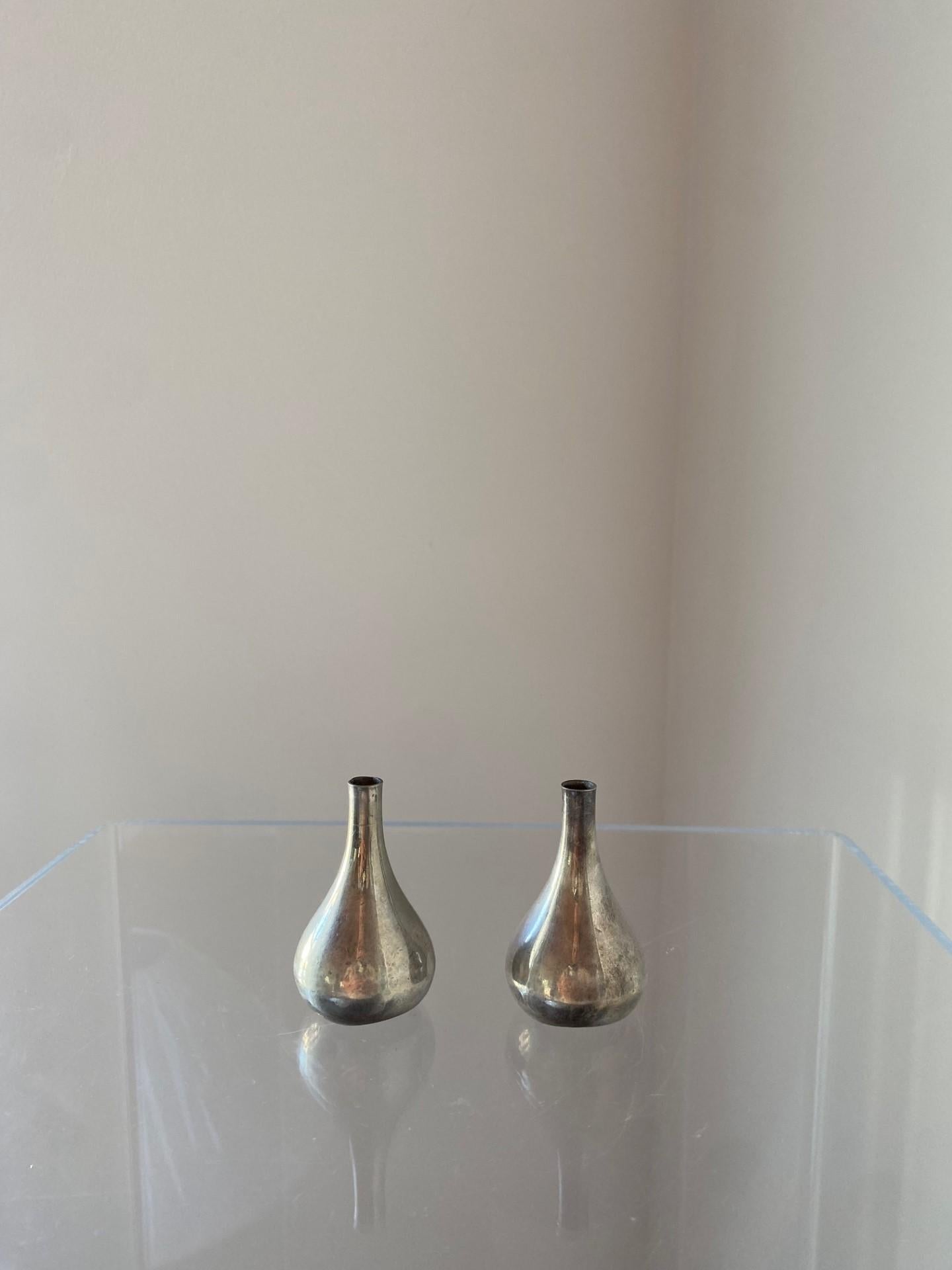 Vintage Set of 4 Dansk Mid-Century Candle Holders  In Good Condition For Sale In San Diego, CA