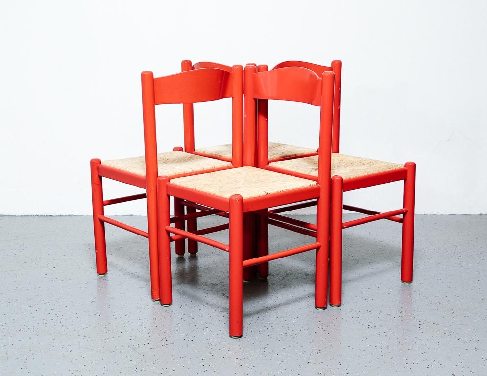 vintage rush seat chairs