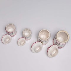 Vintage Set of 4 French Apothecary Jars