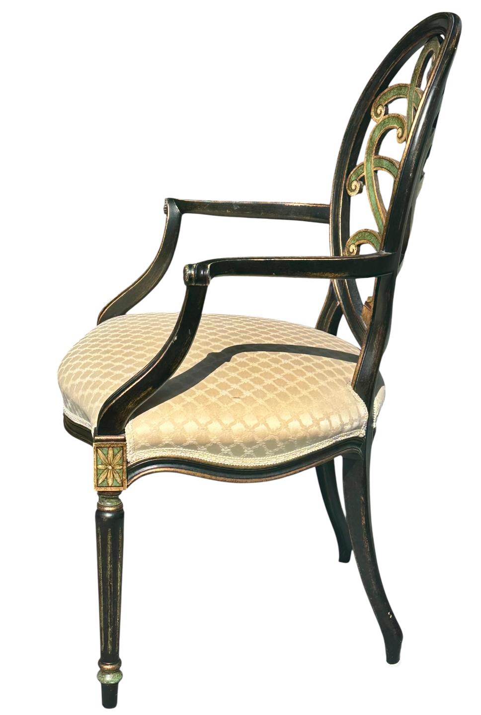 Vintage Set of 4 Galimberti Lino Armchairs For Sale 5