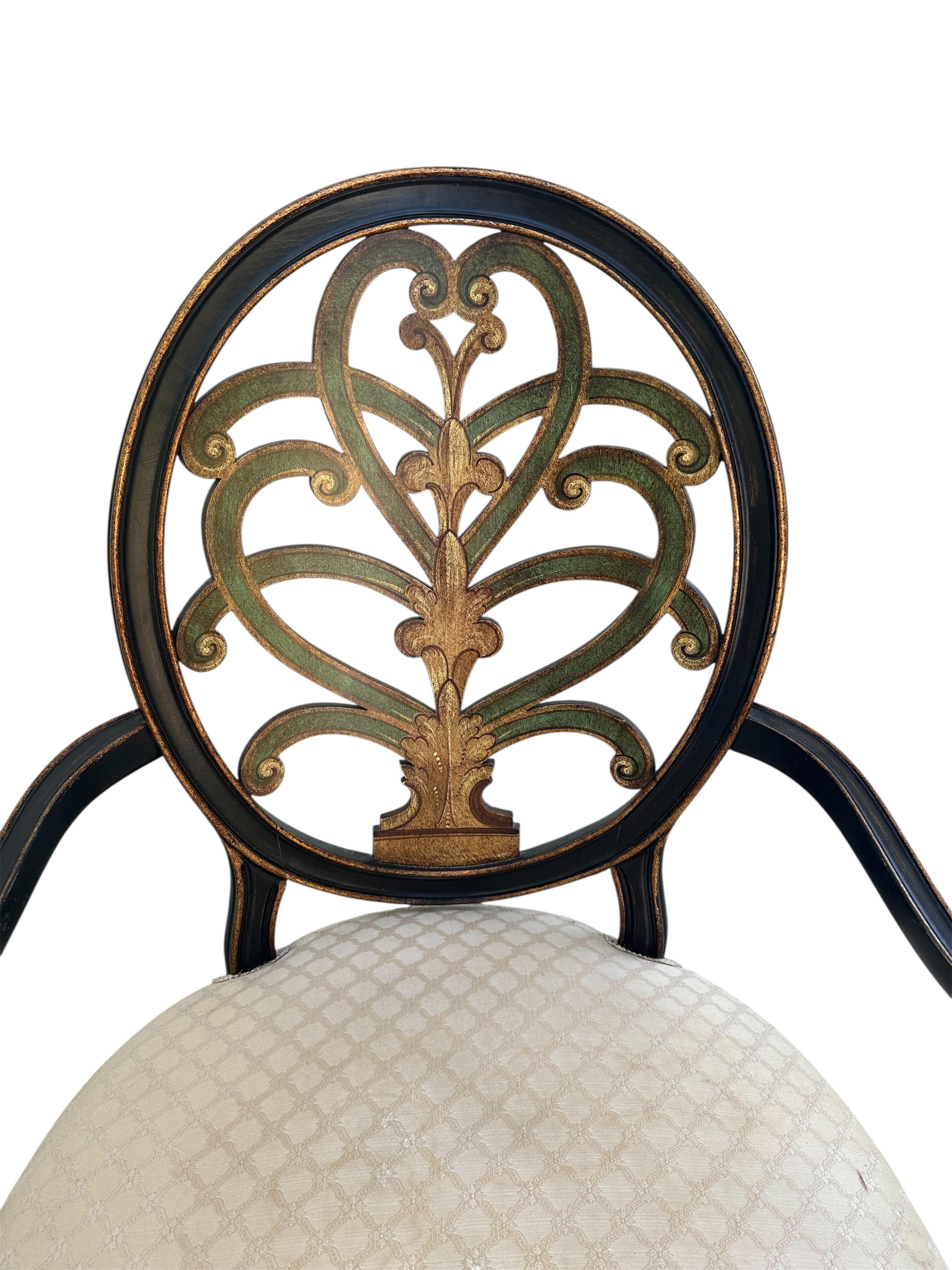 Vintage Set of 4 Galimberti Lino Armchairs For Sale 1