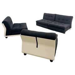 Vintage Set of 4 Mario Bellini Amanta Lounge Chairs for C&B Italia