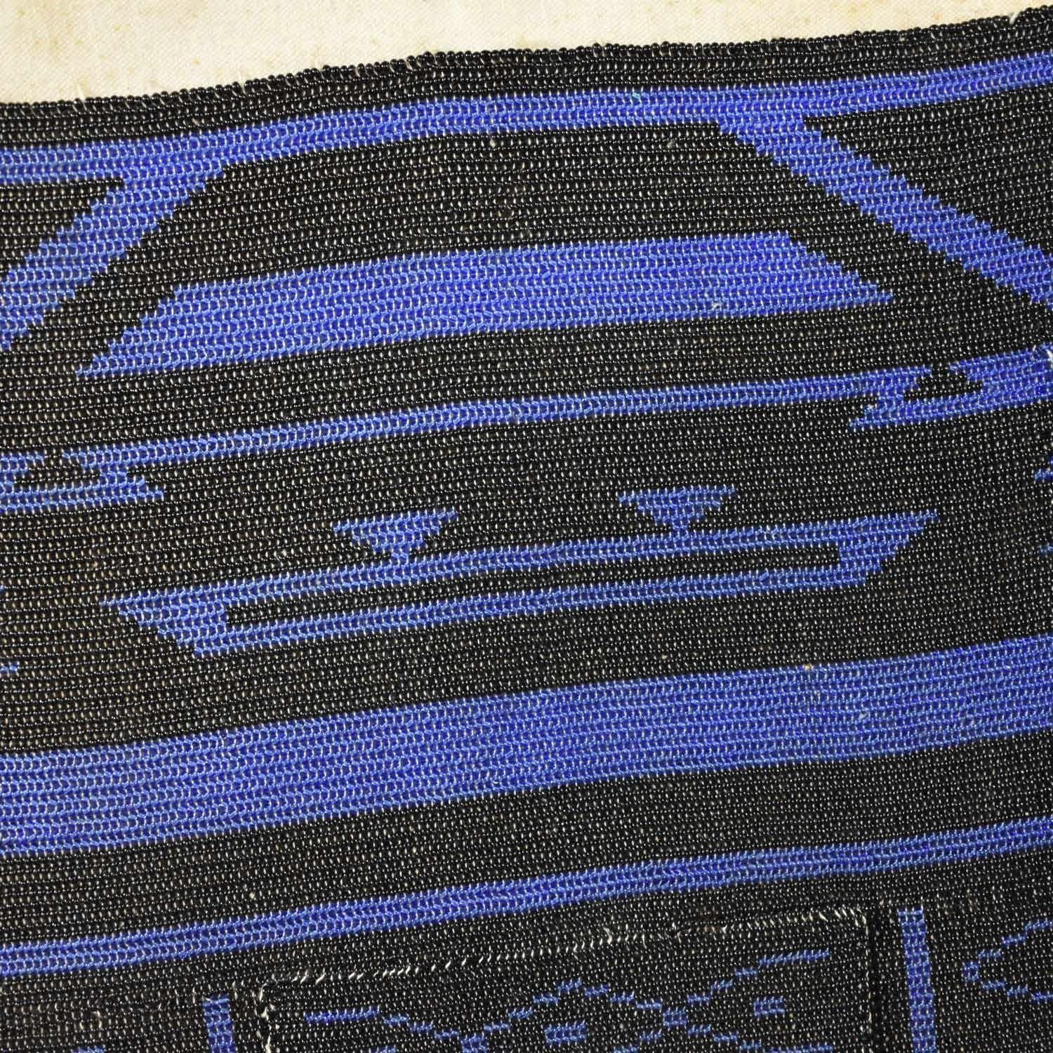 Vintage Set of 4 Ndebele Mapoto Beaded Aprons from South Africa Canvas Backed For Sale 10