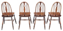 Set di 4 sedie da pranzo da cucina Windsor di qualità in olmo di frassino