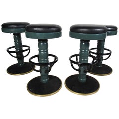 Retro Set of 4 Swivel Stools