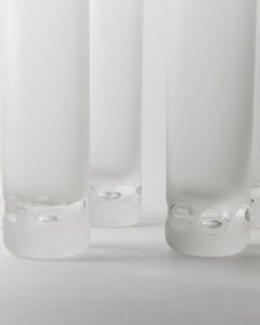 Vintage Set of 5 Murano Drinking Glasses Heavy Quality Design, Italy 1970s