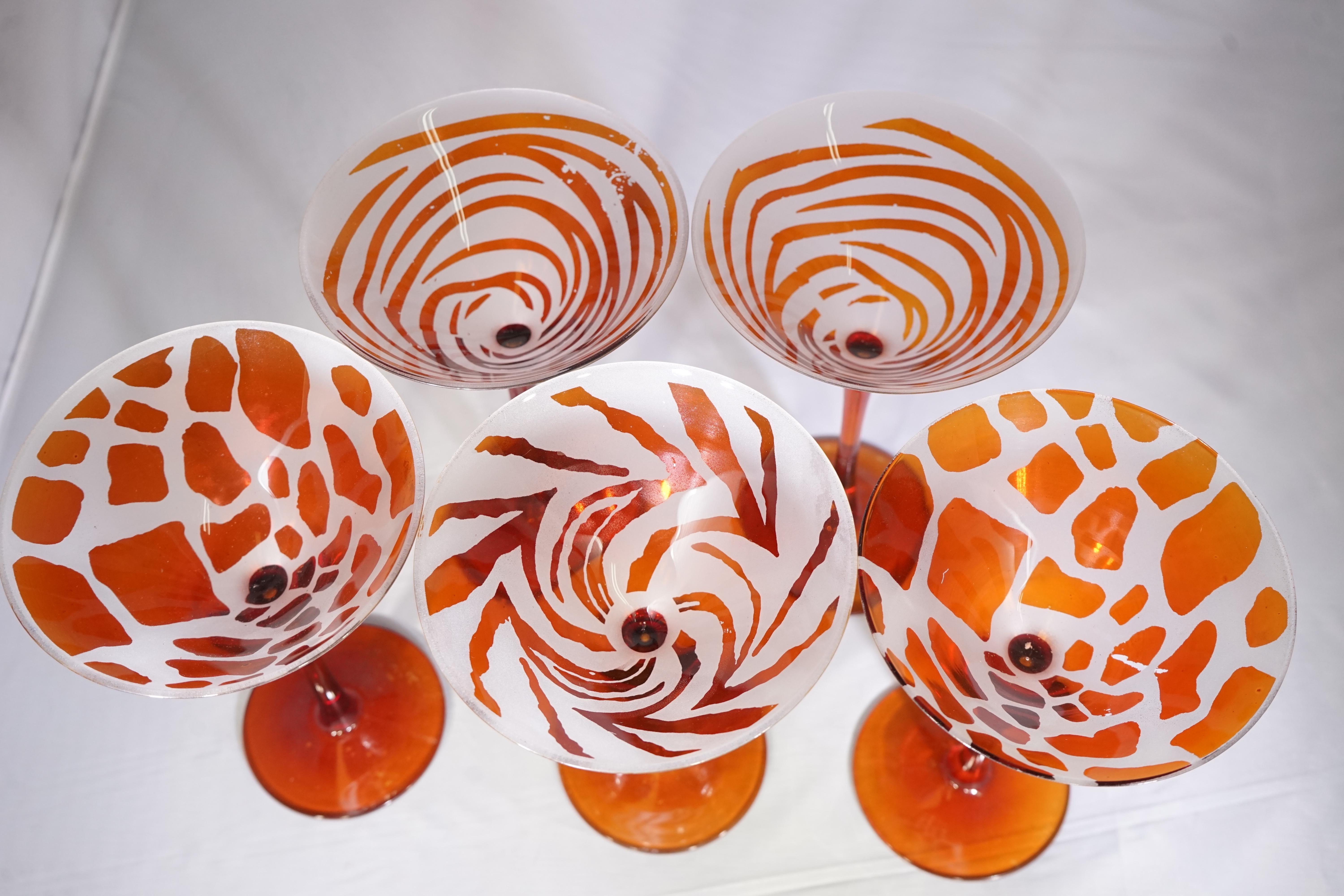 leopard martini glass