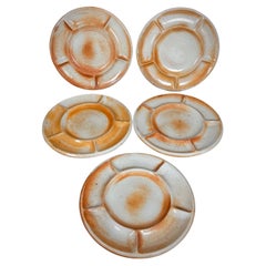 Vintage Set of 5 Stoneware Plates – Grès du Marais, Central France - 2Y520