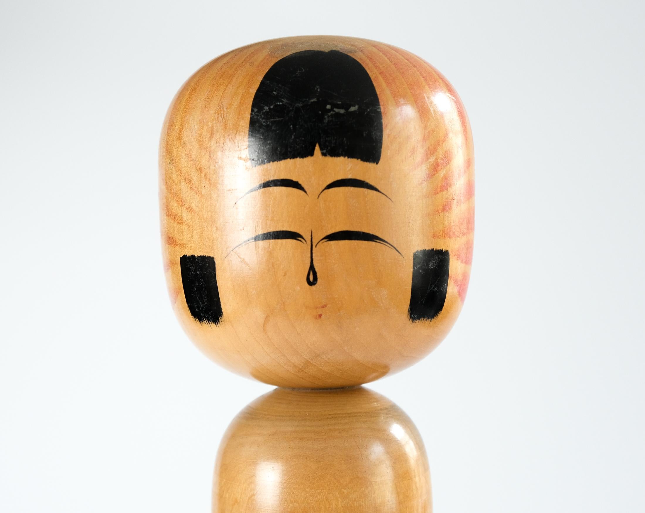 Vintage Set of 5 Traditional Hand-Painted Japanese Kokeshi Dolls, c.1950s For Sale 1