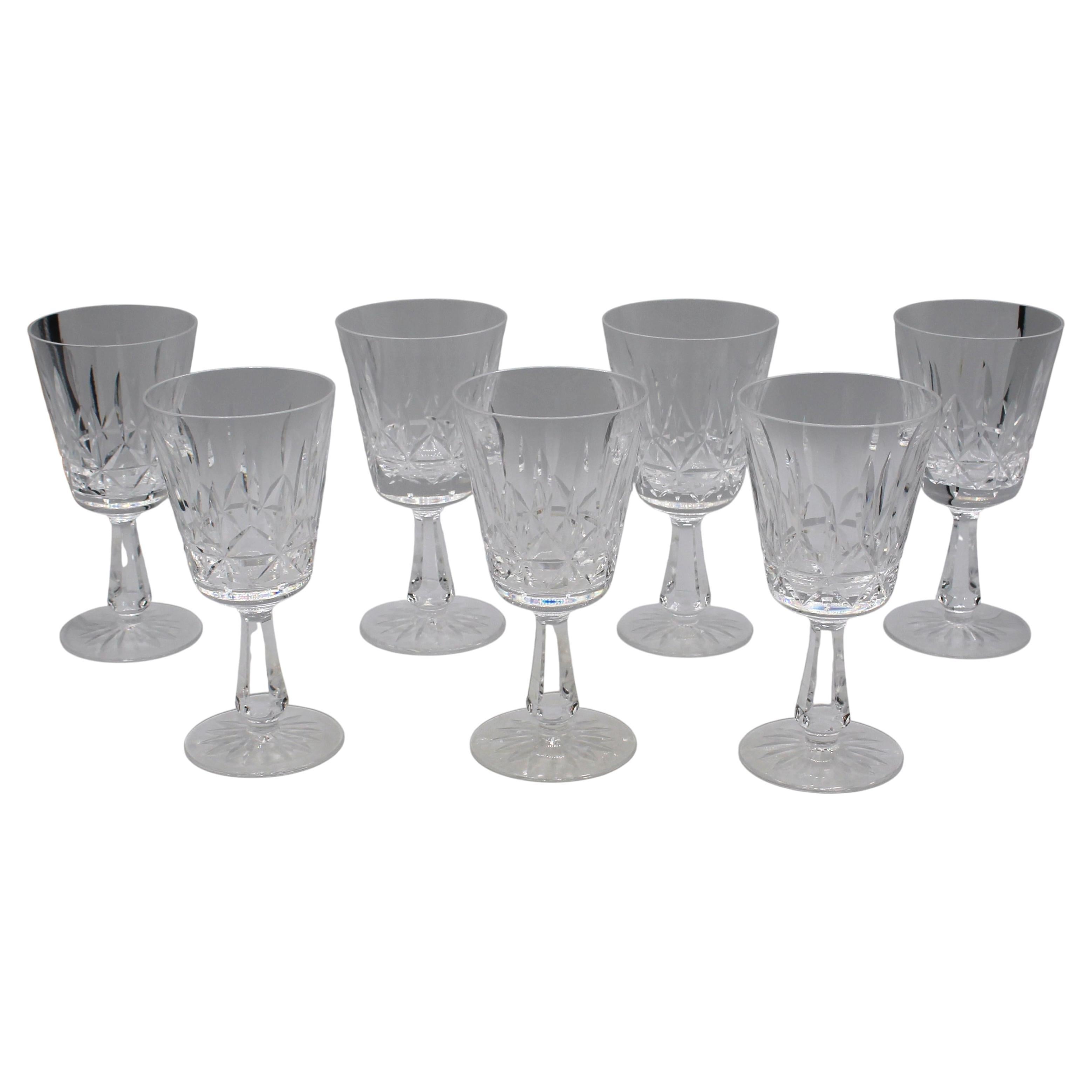 Pre-owned Waterford Crystal Vintage Set Of 6 + 1 Rosslare Water Glasses By Waterford In Gray