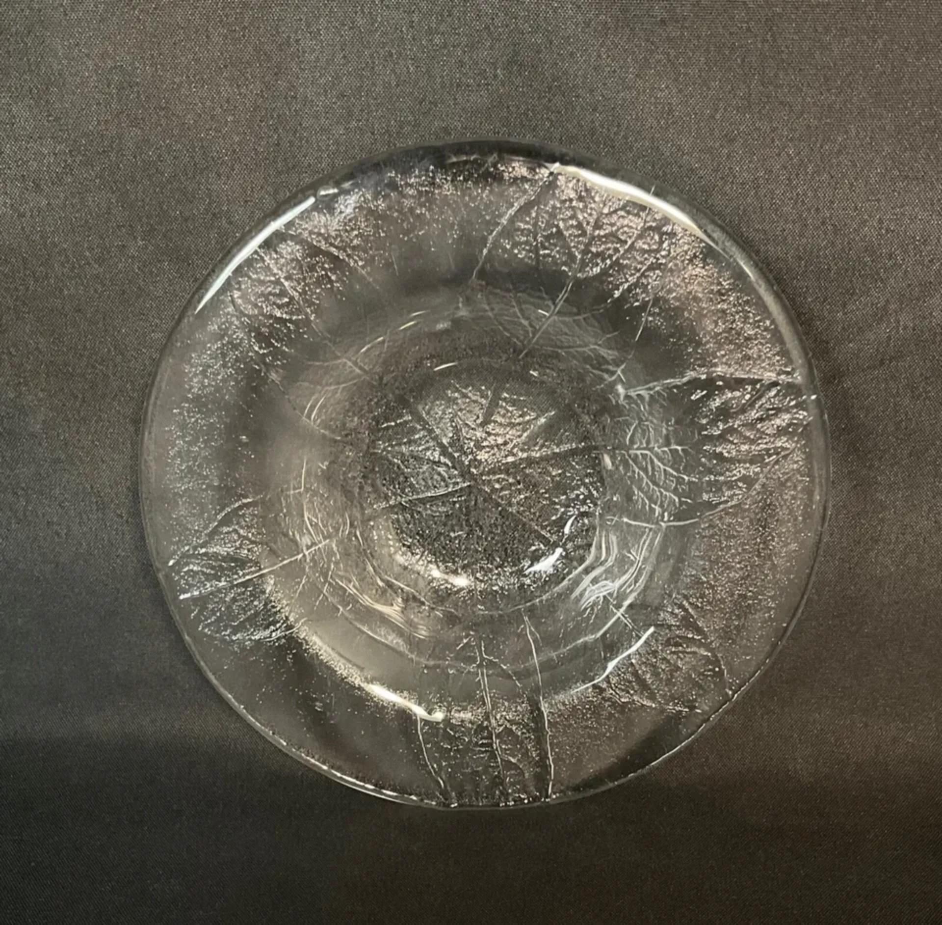 Vintage Set of 6 Crystal Dessert / Fruit Bowls with Leaf Etchings- 2Y619 en vente 1