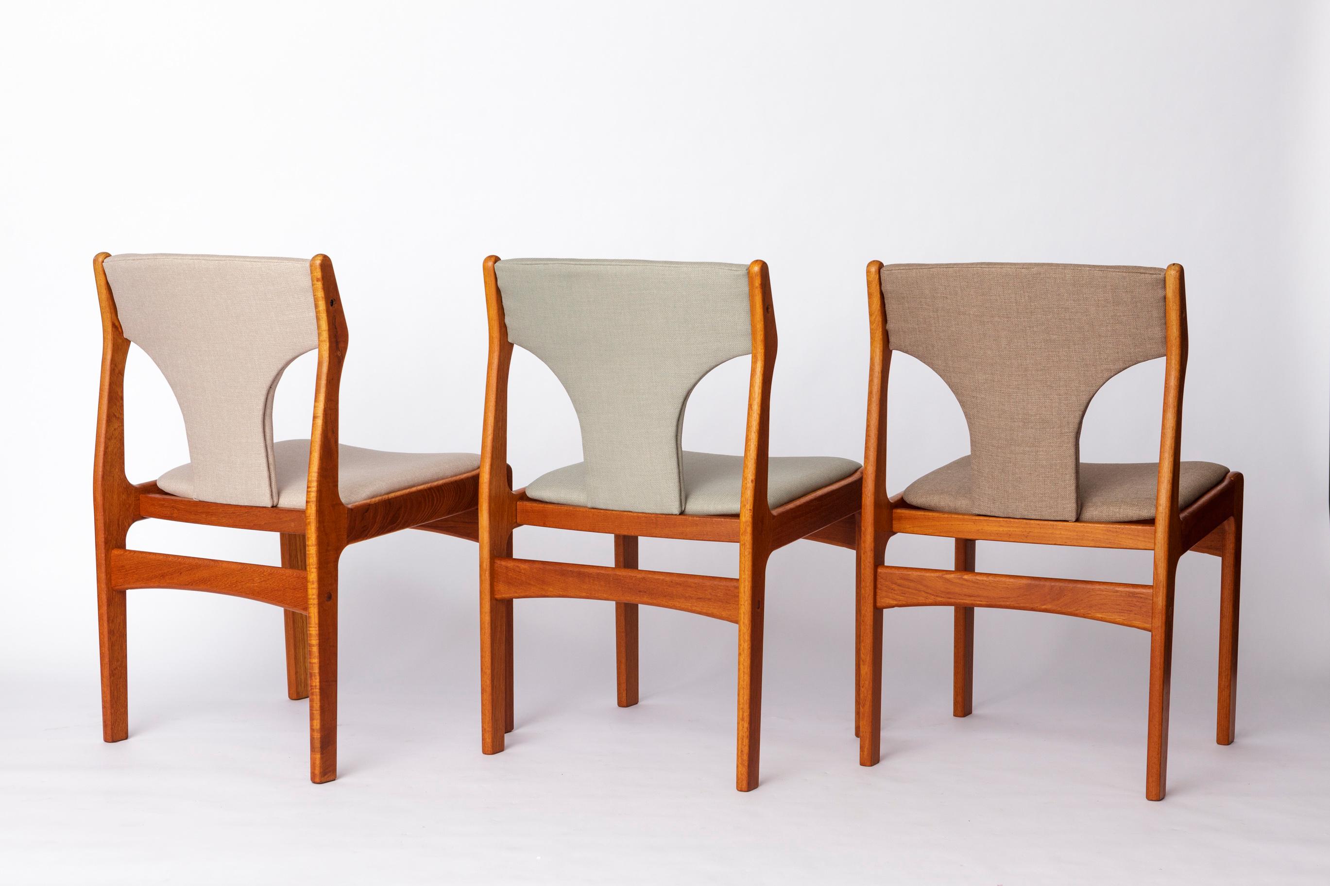 Set di 6 sedie da pranzo in teak danese vintage - Erik Buch per Uldum  1960s In condizioni buone in vendita a Hannover, DE