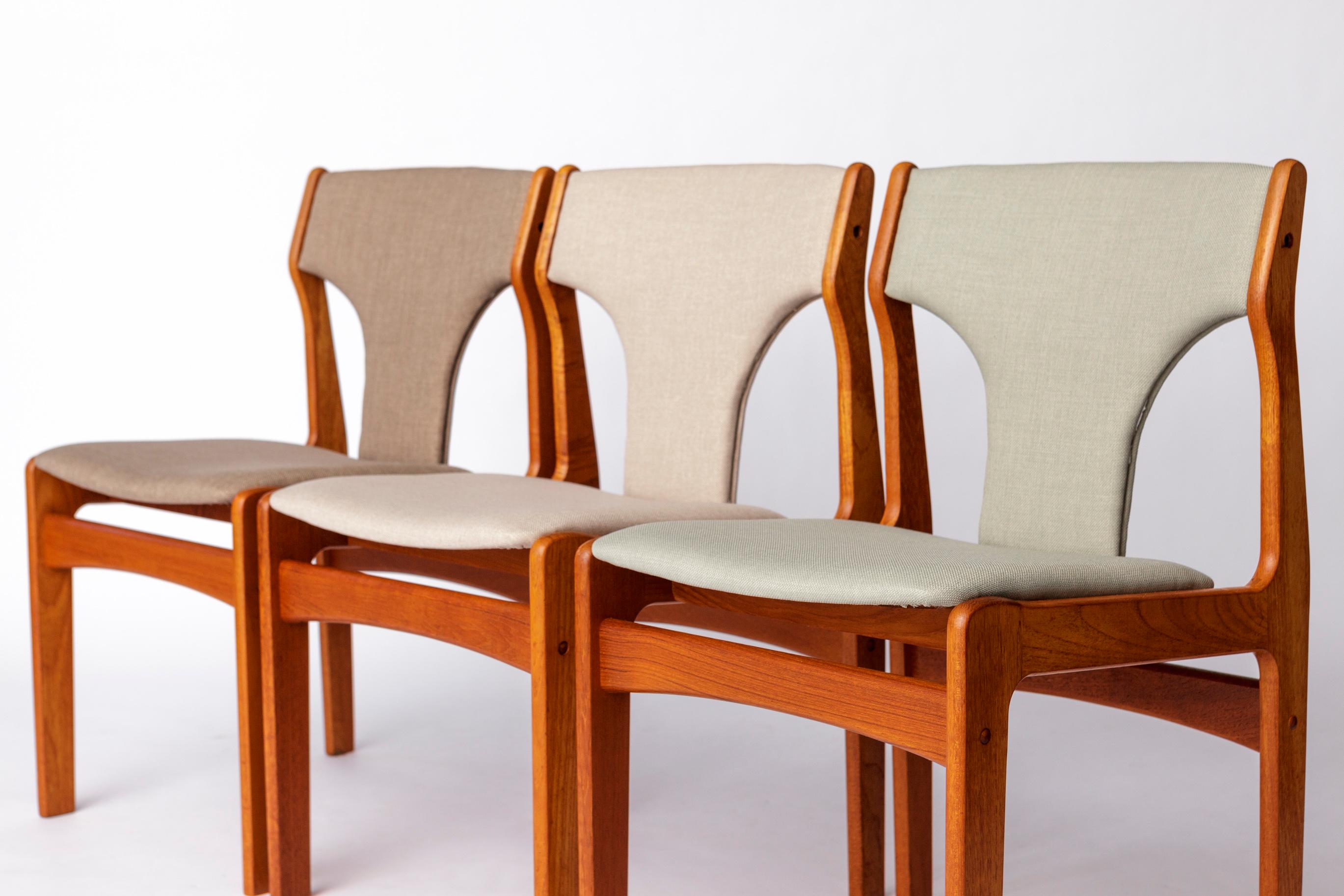 Set di 6 sedie da pranzo in teak danese vintage - Erik Buch per Uldum  1960s in vendita 1