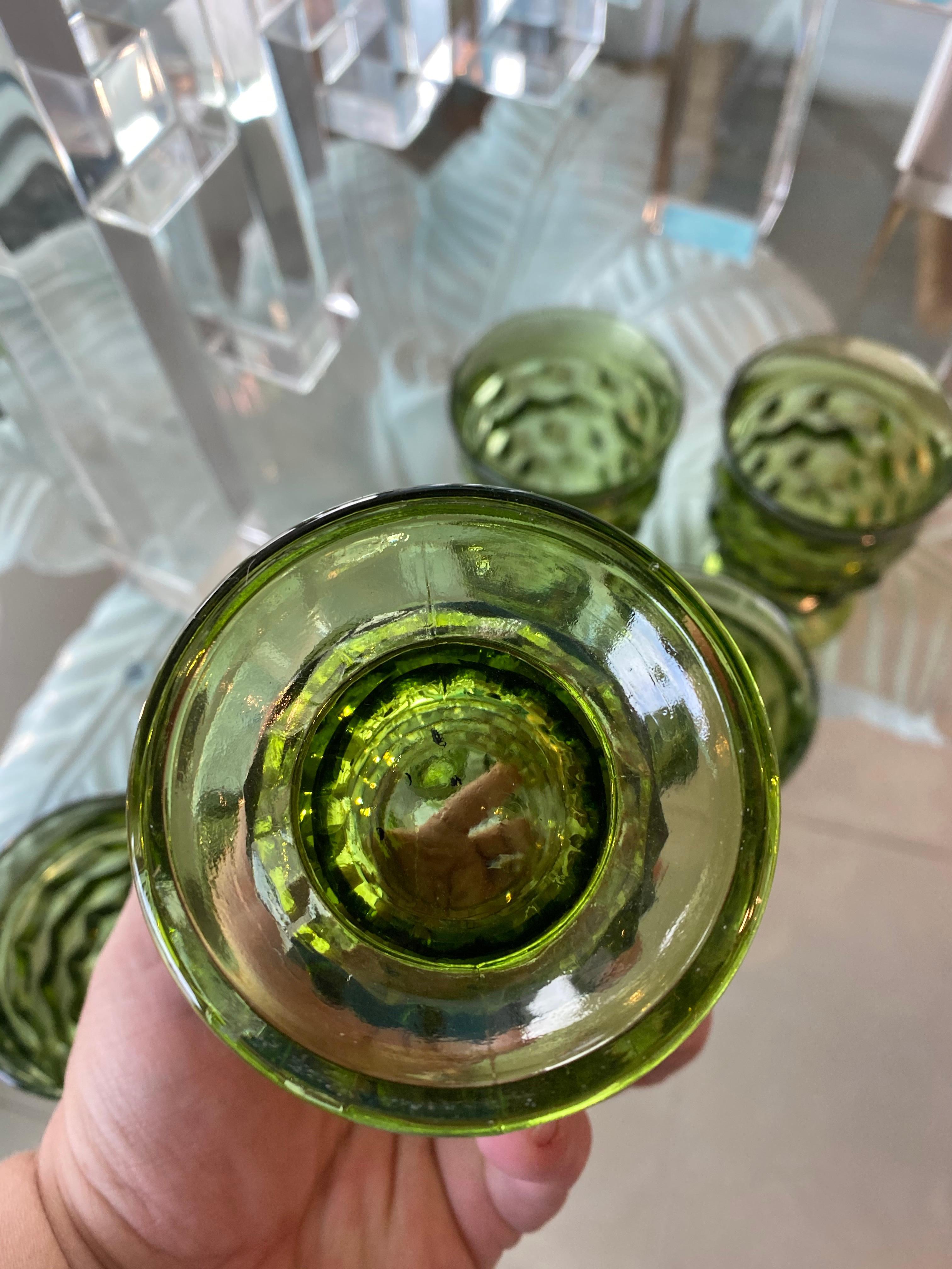 green water glasses