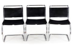 Vintage Set of 6 Ludwig Mies van der Rohe Mr10 Leather Dining Chairs