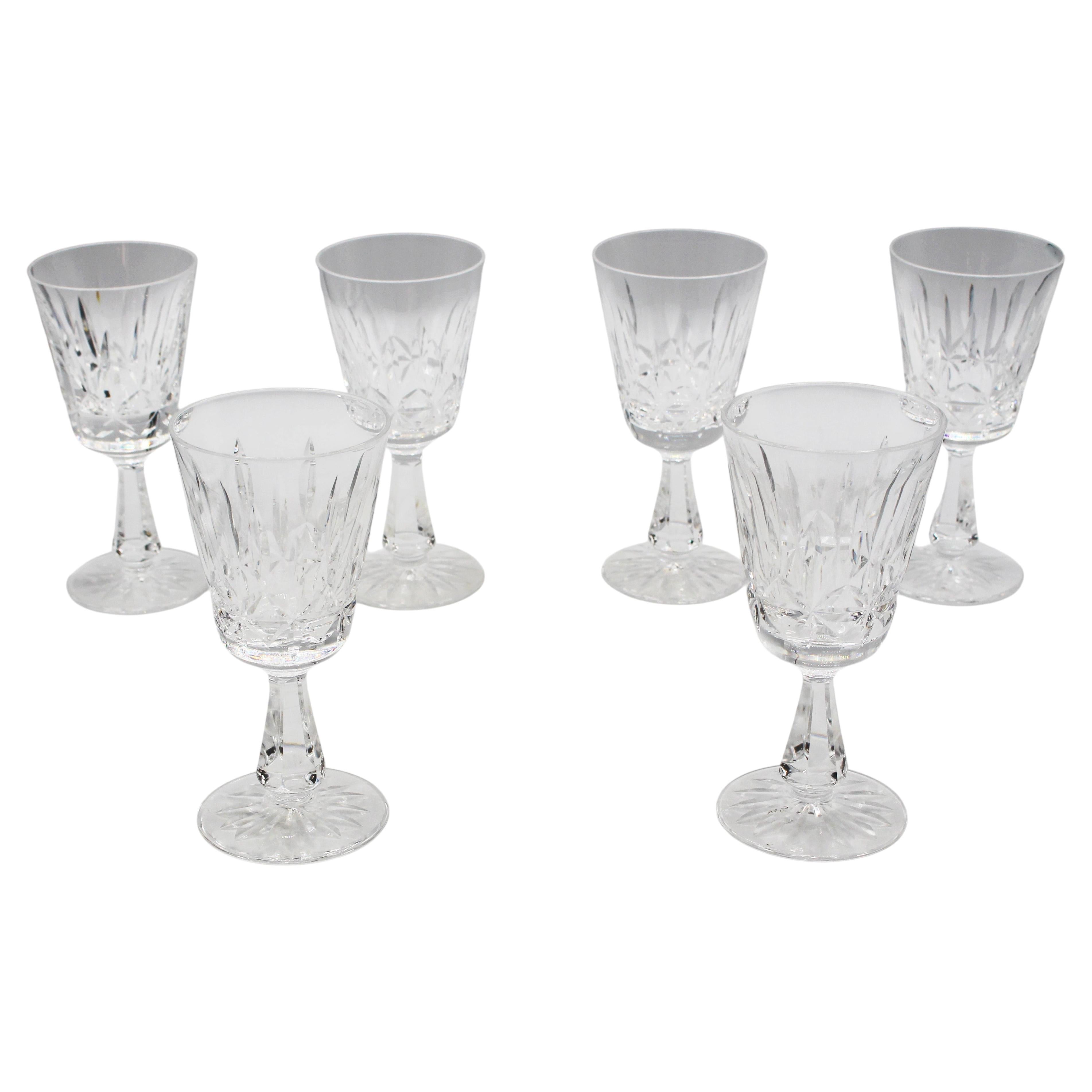 Pre-owned Waterford Crystal Vintage Set Of 6 Rosslare Claret Glasses By Waterford In Red