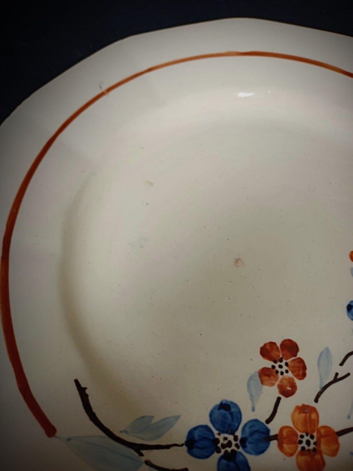 Ensemble vintage de 6 assiettes Sarreguemines à décor floral  - 2Y160 en vente 3