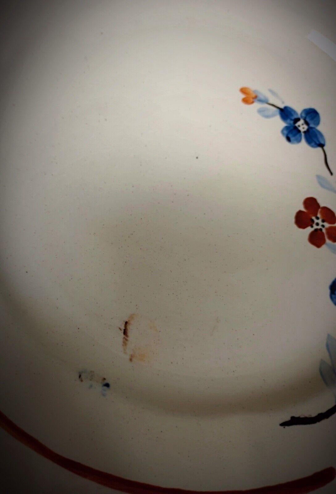 Ensemble vintage de 6 assiettes Sarreguemines à décor floral  - 2Y160 en vente 2