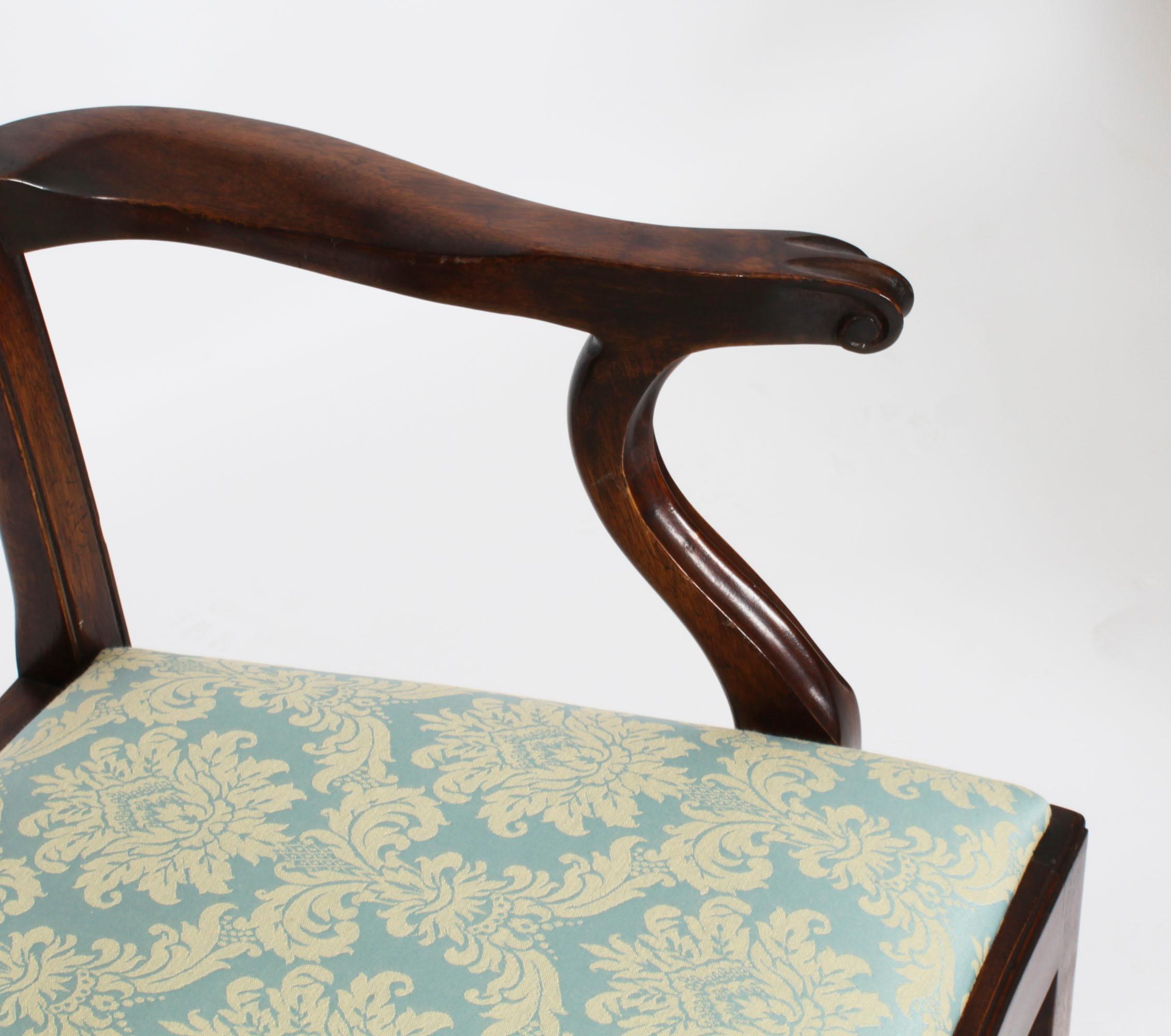 Ensemble vintage de 8 fauteuils néo- Chippendale 20ème siècle en vente 5