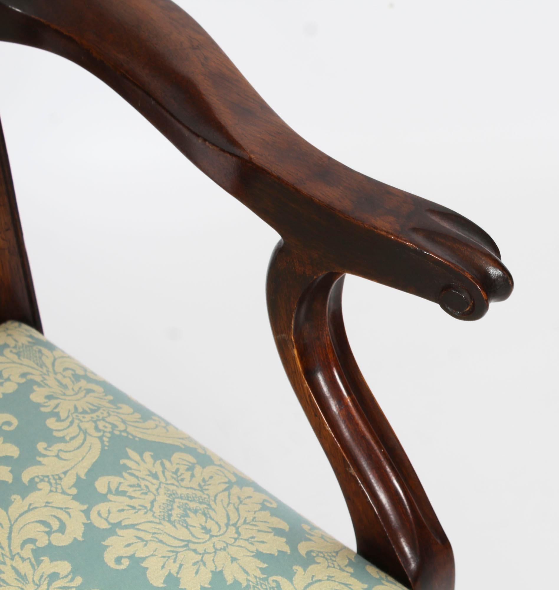 Ensemble vintage de 8 fauteuils néo- Chippendale 20ème siècle en vente 6