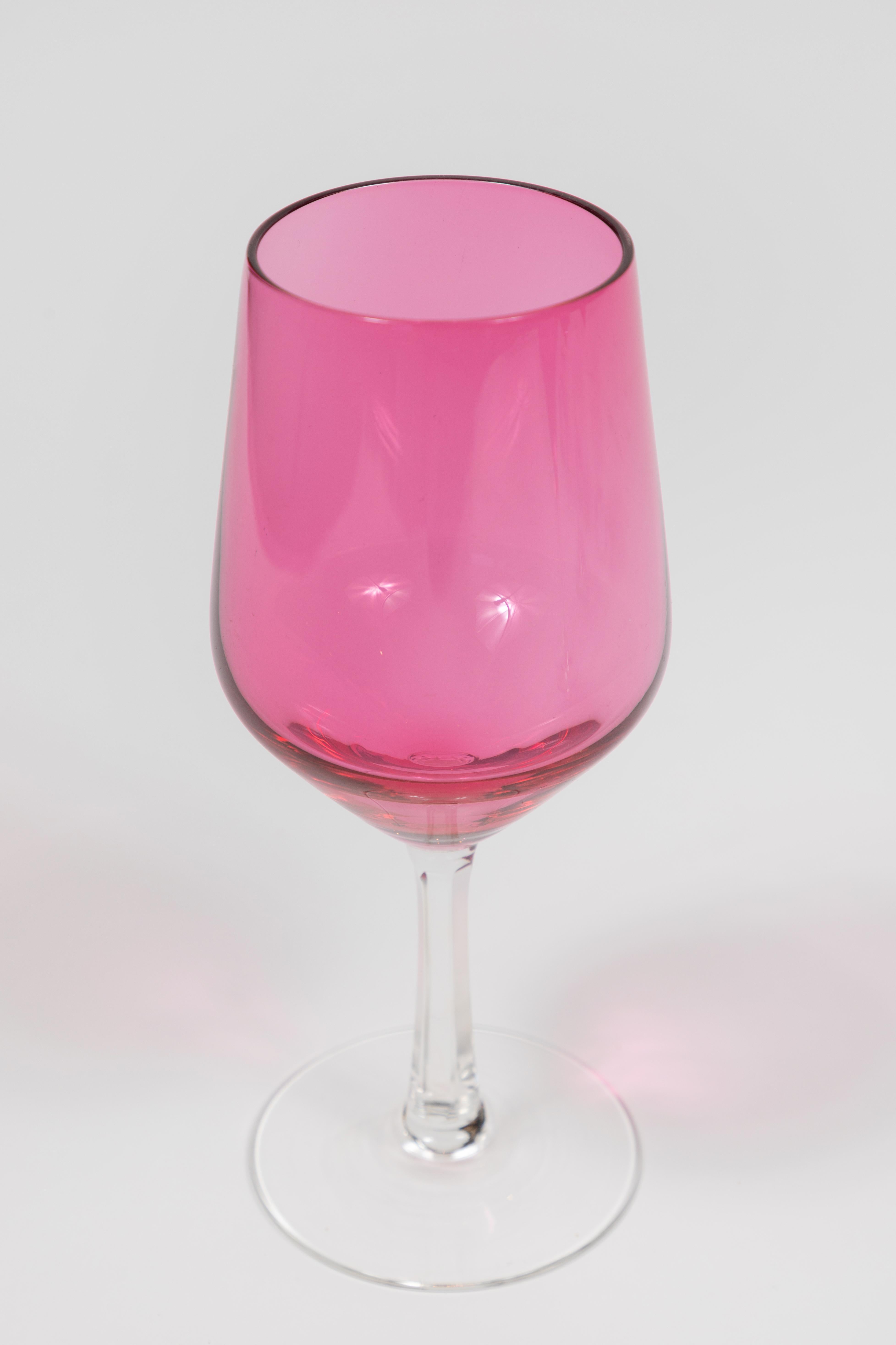 pink crystal glassware