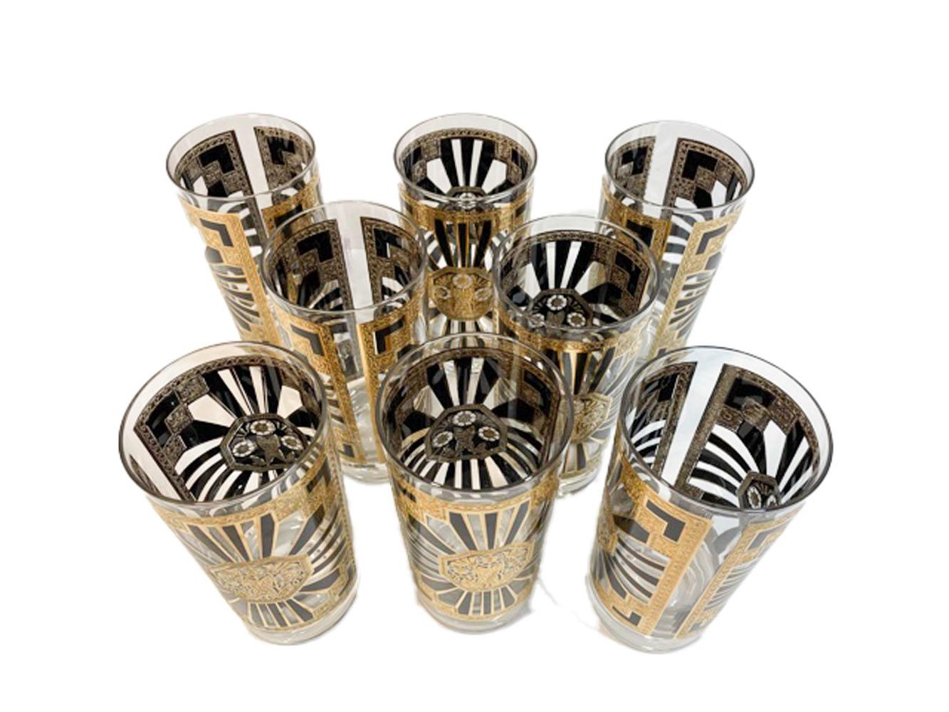 art deco highball glasses