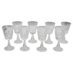 Vintage Set of 8 Rosslare Claret Glasses by Waterford