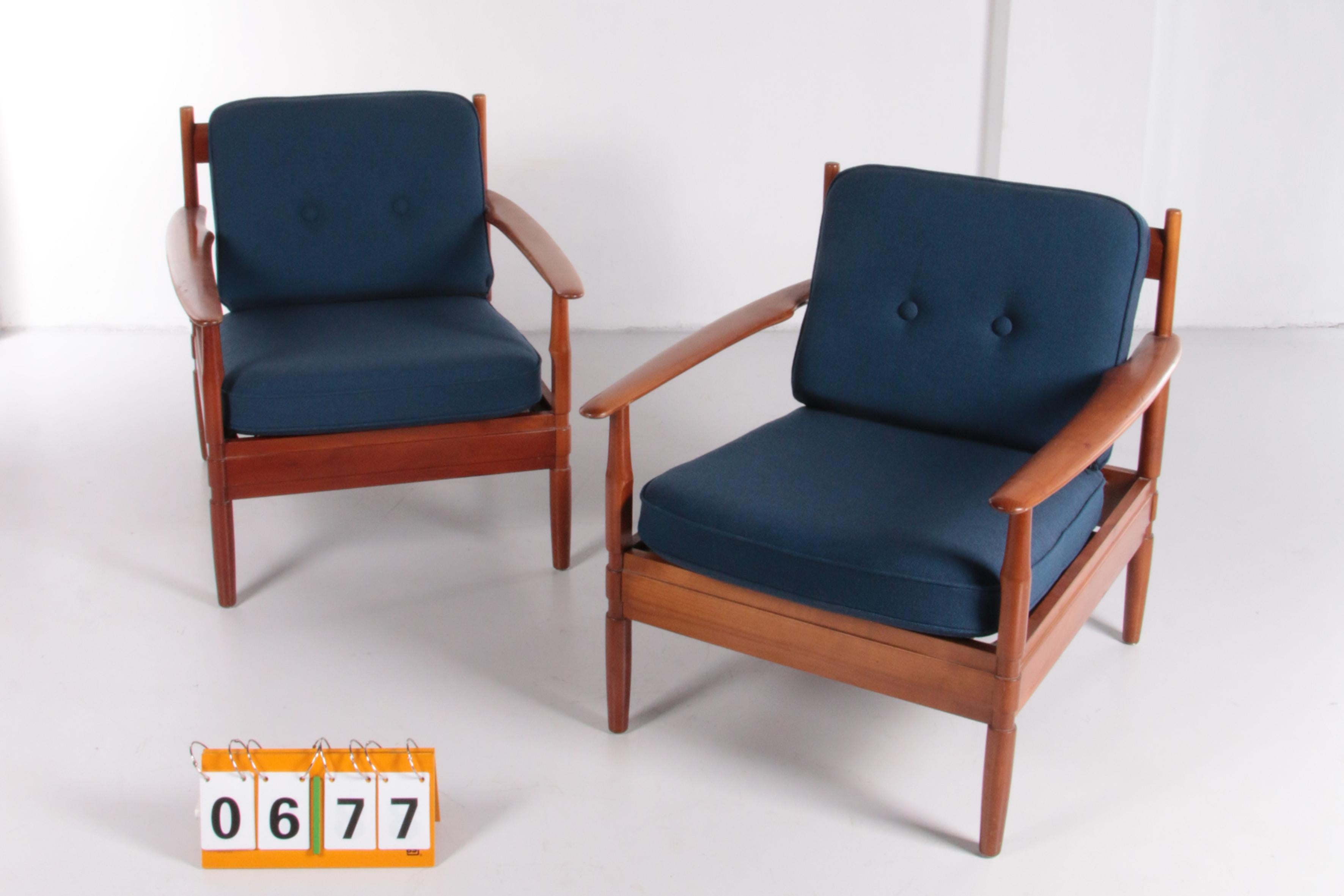 Grete Jalk Armchairs Made by France and Son  1960 Denmark For Sale 9