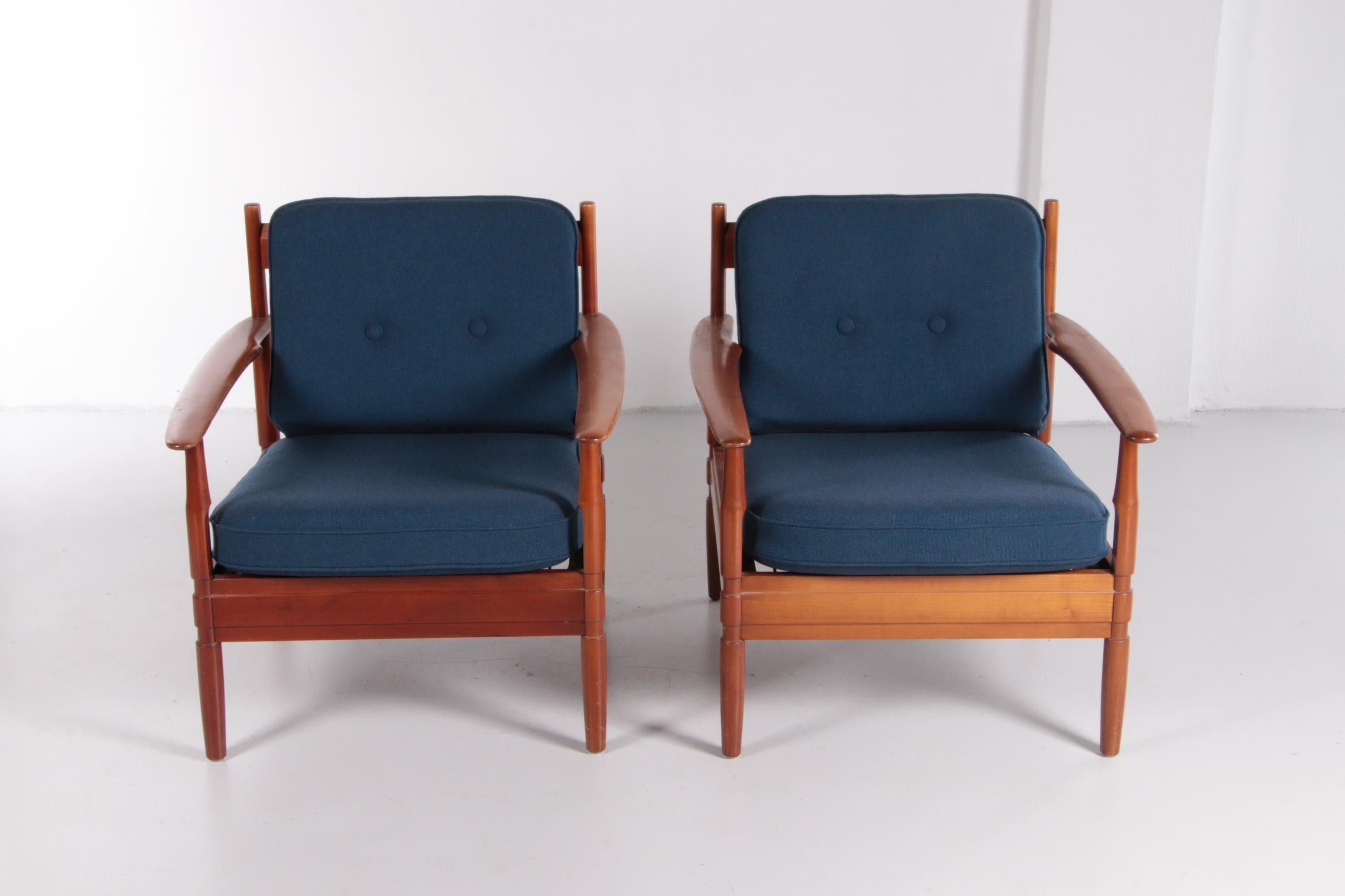 Mid-Century Modern Vintage Set of Armchairs Grete Jalk Made by France and Son, 1960 Denmark en vente