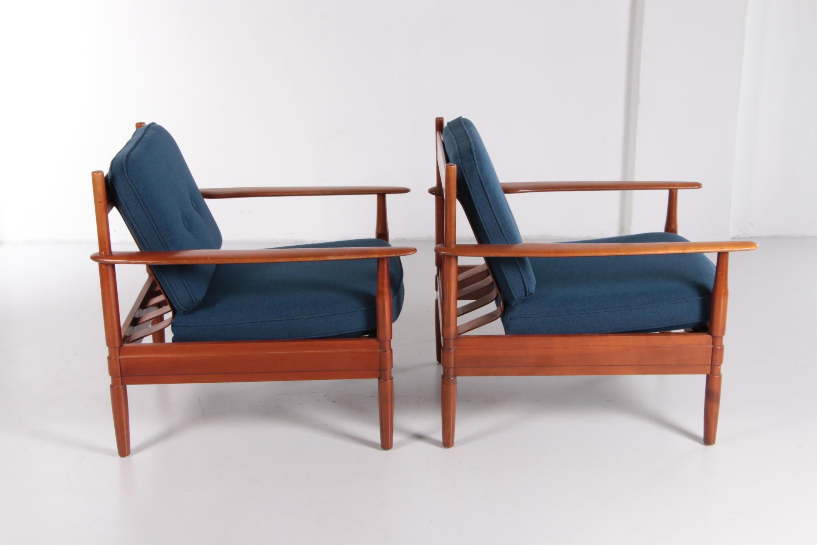 Milieu du XXe siècle Vintage Set of Armchairs Grete Jalk Made by France and Son, 1960 Denmark en vente