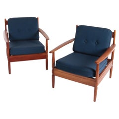 Vintage Set of Armchairs Grete Jalk Made by France and Son, 1960 Denmark