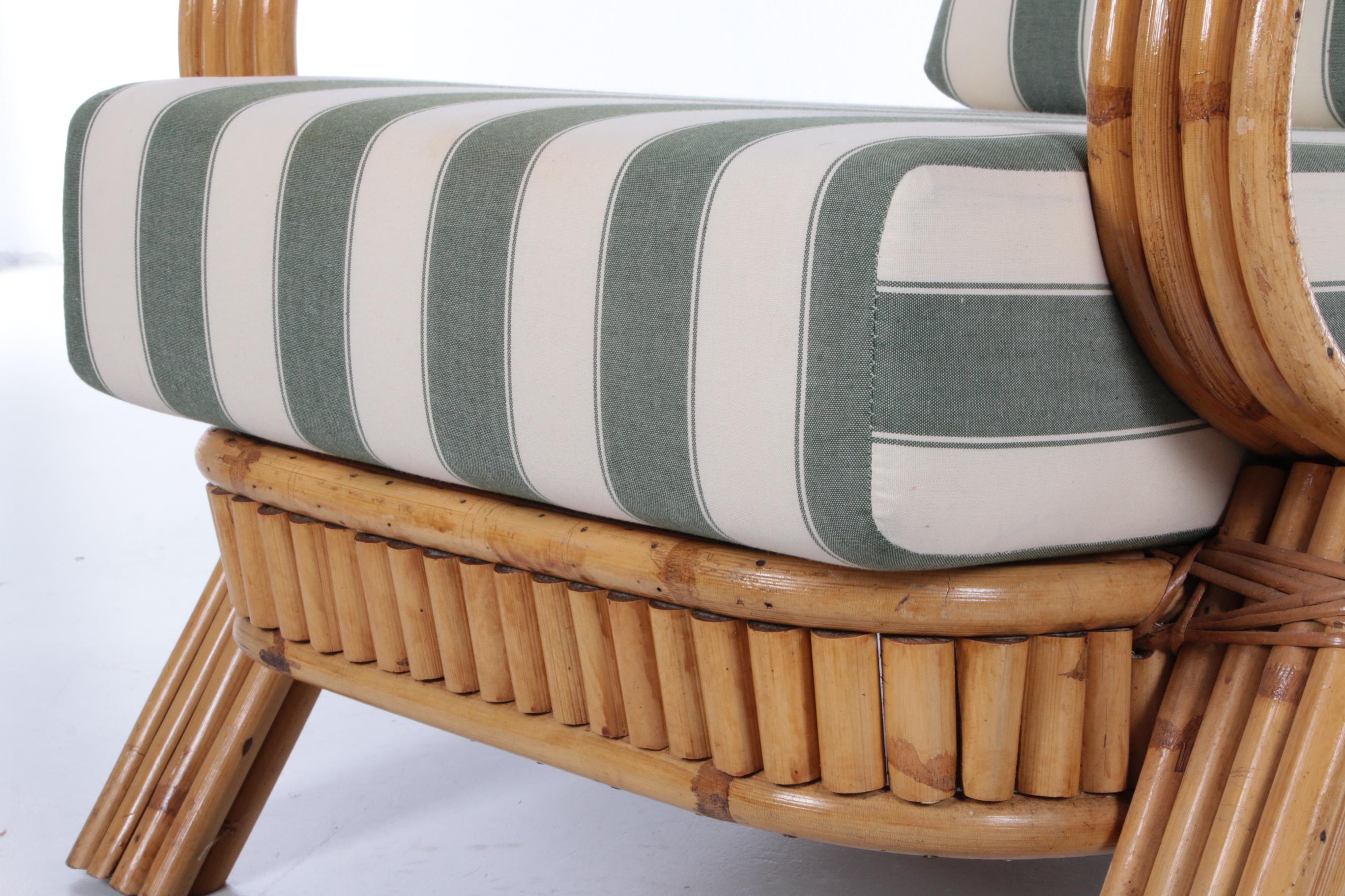Vintage Set of Bamboo Lounge Armchairs by Paul Frankl, 1960s 1
