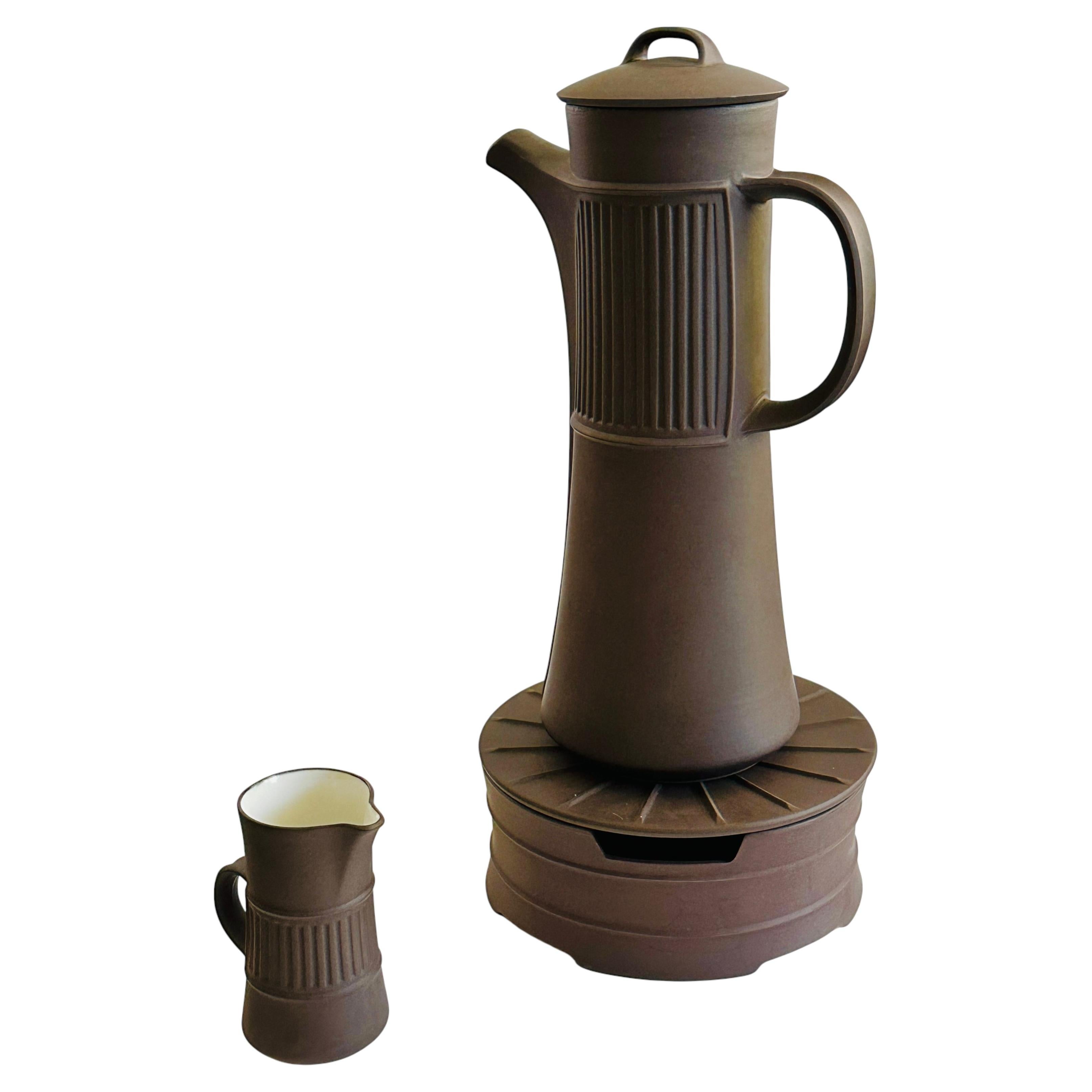 Vintage Set Of Brown Smooth Flamestone Designed By Jens Quistgaard For Dansk For Sale