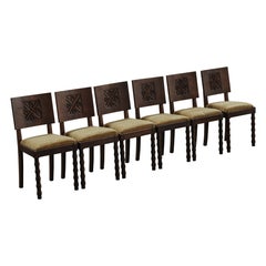 Ensemble Vintage de Chaises de Salle à Manger Charles Dudouyt de France, Circa 1960