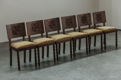 Vintage Set Of Charles Dudouyt Dining Chairs From France, Circa 1960